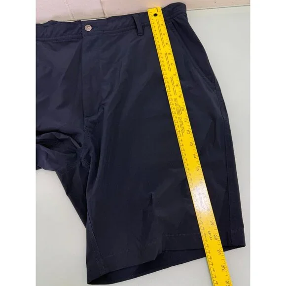 Footjoy FJ Golf Shorts Mens 40 Flat Front Casual Stretch 9" Inseam Navy Blue - Picture 8 of 13